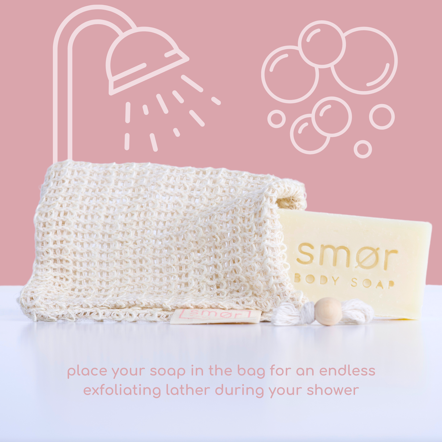 smør body soap + buff bag